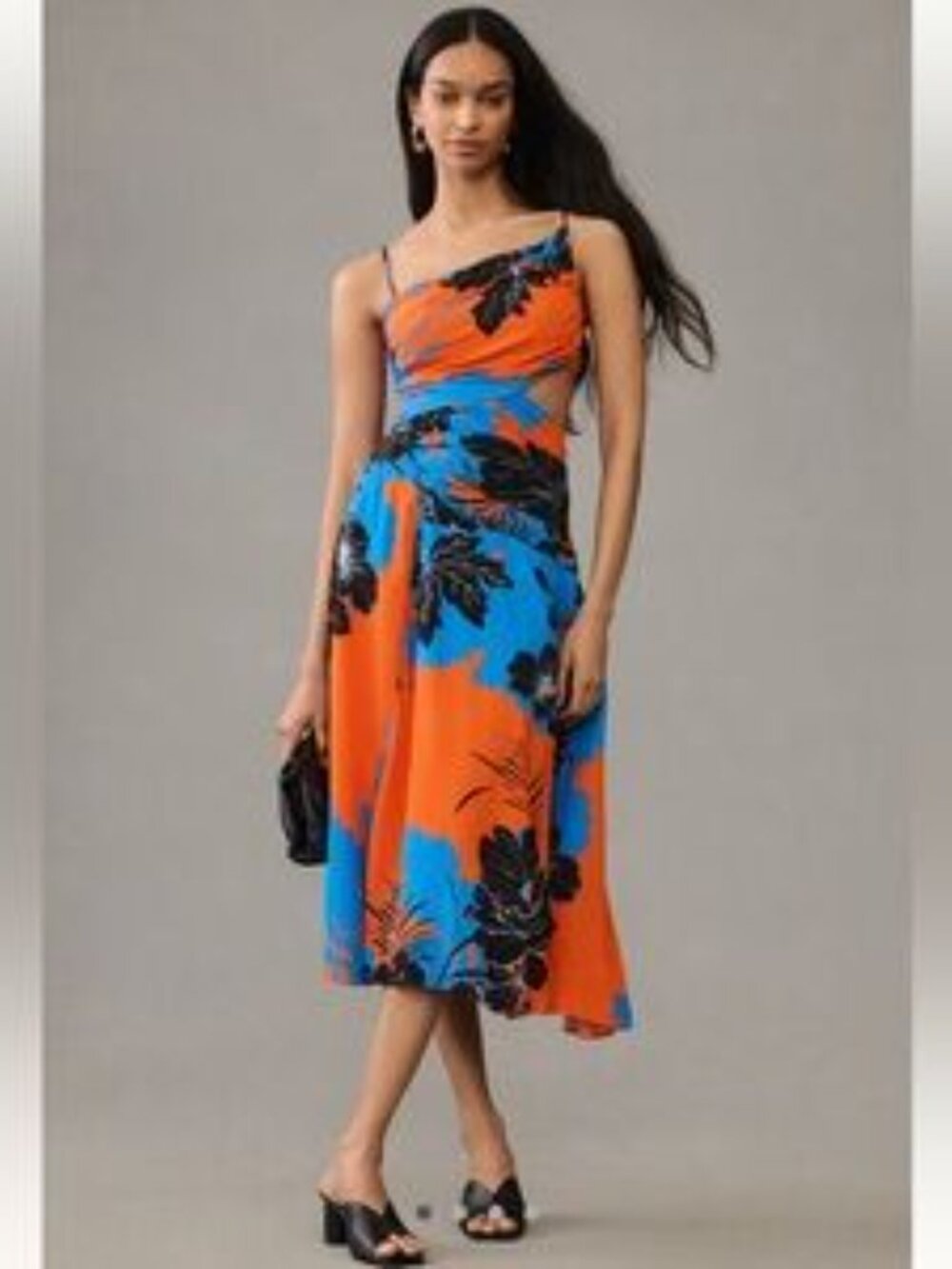 Anthropologie Plenty by Tracy Reese Printed Asymmetrical Cutout Dress L - Picture 5 of 9